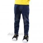 WIYOSHY Boys' Denim Jeans Elastic Waist Pants for Kids 3-12 Years
