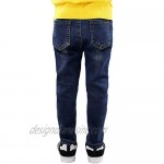 WIYOSHY Boys' Denim Jeans Elastic Waist Pants for Kids 3-12 Years