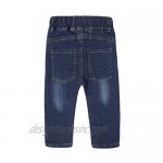 Yinson Little Boys Elastic Waist Denim Pants Cozy Jeans