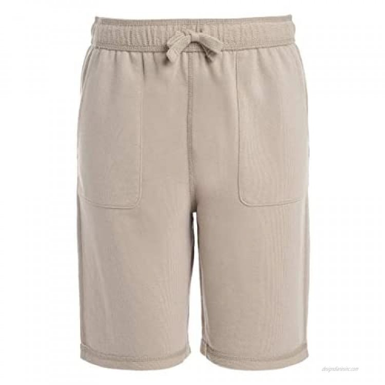 Chaps Boys' School Uniform Sensory-Friendly Soft Knit Short