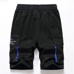 LOKTARC Boys Cargo Shorts Elastic Waist Multi Pocket Contrast Summer Shorts