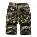 TLAENSON Kids Camo Cargo Shorts Boys Pull On Military Summer Camouflage Bermuda Shorts