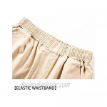 WIYOSHY Boys' Casual Elastic Waist Pull On Cargo Shorts for Kids Size 4-14