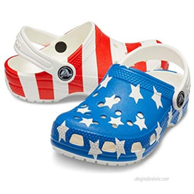 Crocs Kids’ Classic American Flag Clog | 4th of July Shoes | Slip On Shoes