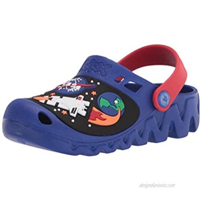 Skechers Boy's Foamies Zaggle-Nebuloid Clog  Blue/Red