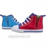 Sesame Street Elmo Shoes Hi Top Sneaker with Laces for Toddlers and Kids Size 6 to 12