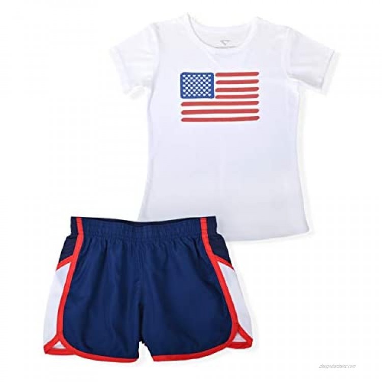 Cheetah Girls 'Americana' USA Graphic T-Shirt and Shorts 2 Piece Set