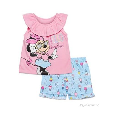 Disney Minnie Mouse Girls T-Shirt and Twill Shorts Set