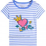 Naivete Girl Unicorn Clothing Pink Cotton Summer Clothes Kids Cute Toddler Short Clothes