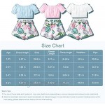 SANMIO Toddler Girls Clothes Outfits(1T-5T) Little Girl Floral Outfits Clothing for Summer