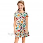 ALISISTER Little Girls Dress Short Sleeve 90S Toddler Sundress Summer Apparel