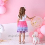 DXTON Toddler Girl Summer Short Sleeve Tutu Party Wedding Birthday Dresses