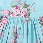 Flofallzique Vintage Floral Girls Dress Toddler Tea Party Sundress Summer Boho Baby Clothes