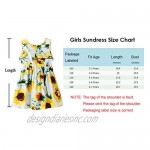 Girls Dress Kid Floral Sleeveless Cotton Sundress Summer Girl Clothes Size 2-7 Years