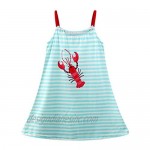 HILEELANG Girl Summer Cami Dress Sleeveless Tank Cotton Casual Spaghetti Strap Jersey Shirt Cool Beach Sundress