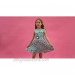 Jxstar Girls Summer Dress Sleeveless Printing Casual/Party 3-13Years
