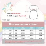 YIRONGWANG Girls' Casual Dress Short Sleeve O-Neck A-line Girls Dress and Girls Floral Printed Dress for Kids