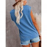 Begeterday Women's Basic Crew Neck T Shirts Casual Summer Tees with Pockets Loose Fitting Tops