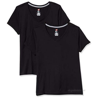 Hanes Women's Short Sleeve V-Neck T-Shirt