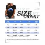 Ritera Plus Size Tops Womens Short Sleeve Shirts V Neck Tshirts Summer XL-5XL
