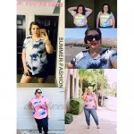 ROSRISS Plus Size Tops for Women Summer Tie Dye T Shirts