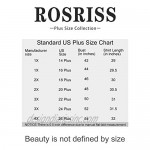 ROSRISS Womens Plus Size Short Sleeve T Shirt V Neck High Low Tops Blouse Tunics with Side Split