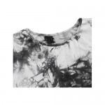 SweatyRocks Women's Tie Dye Letter Print Crop Top T Shirt