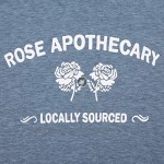 VILOVE Womens Rose Apothecary Shirts Locally Sourced Graphic Tees Summer Funny Short Sleeve Causal Holiday Tops