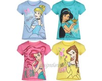 Disney Princess Belle Princess Ariel Cinderella Jasmine 4 Pack T-Shirt