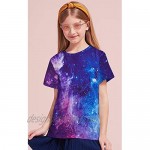 Funnycokid Boys Girls 3D Printed Graphic T-Shirt Kids Teenagers Short Sleeve Tee Shirts 6-16 Years