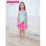 JESKIDS Girls Short Sleeve Shirts Ruffle Tie Front Fruit Print Summer Tee Tank Tops 3-11 Years