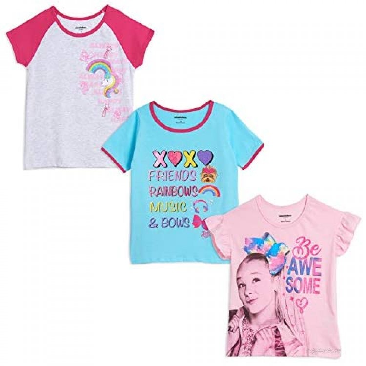 JoJo Siwa Girls Fashion3 Pack Graphic Short Sleeve T-Shirt