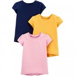 Simple Joys by Carter's Toddler Girls' 3-Pack Solid Short-Sleeve Tee Shirts