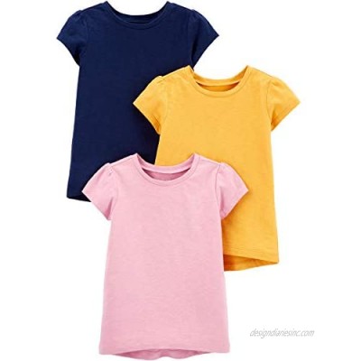 Simple Joys by Carter's Toddler Girls' 3-Pack Solid Short-Sleeve Tee Shirts