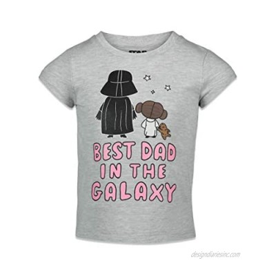 STAR WARS Darth Vader Princess Leia Girls Graphic Short Sleeve T-Shirt