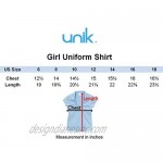 unik Girl's Uniform V-Neck Collar Shirt Short Sleeve Multipack
