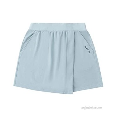 ALAVIKING Girls Athletic Skorts Cotton Active Scooter Skirts with Shorts Running Workout Skorts Skirts Size 3-12 Years