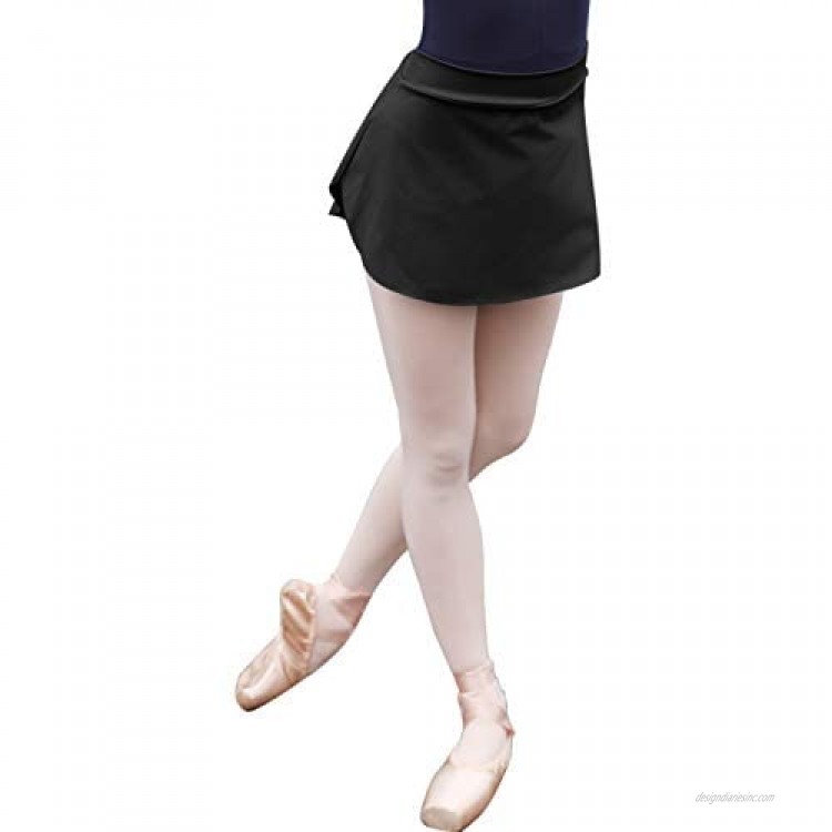Daydance Girls Women Pull On Ballet Skirt Elastic Short Mini Skirt for Dancing