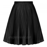 GRACE KARIN Girl's Pleated Elastic Waist A-line Flared Midi Skirt 6-12 Years