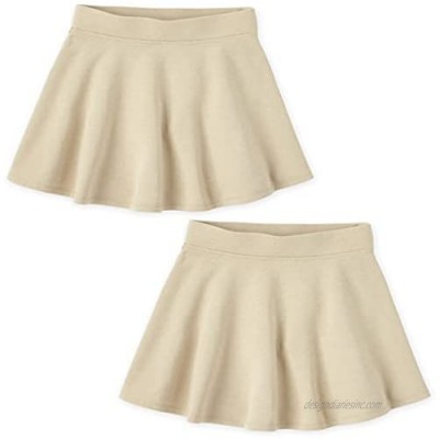The Children's Place Girls' Uniform Active French Terry Skort 2-pack