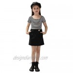 WELAKEN Leather Skirts for Girls 3-12 Years Old Kids & Toddler II Girl's Tight/Hip Skirts