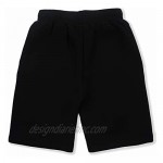 DOTDOG Kids Unisex Soft Healthy Sports Fabric Pull-on Jogger Sweat Shorts Basic Casual Shorts for Boys or Girls 3-12 Years