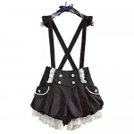 GK-O Kawaii Girls Lolita Suspender Lace Pumpkin Shorts Cute Lantern Pants