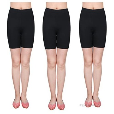 IRELIA 3 Pack Modal Girls Bike Shorts Solid Underwear for School Size 6-16