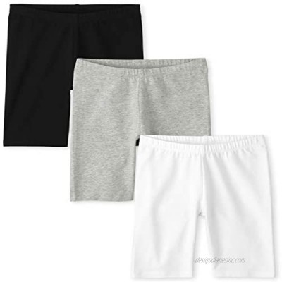 The Children's Place Girls' Solid Bike Shorts  Pack of Three