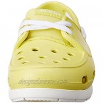 CROC Kids Beach Line Lace Up Boat Shoes Chartreuse/White US 7 Toddler