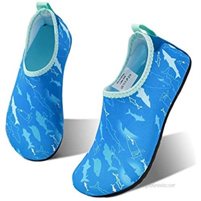 hiitave Kids Water Shoes Non-Slip Quick Dry Swim Barefoot Beach Aqua Pool Socks for Boys & Girls Toddler