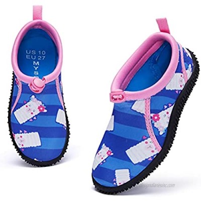 mysoft Kids Beach Water Shoes Non-Slip Quick Dry Barefoot Swim Shoes Aqua Socks for Boys and Girls Toddler Little Big Kid