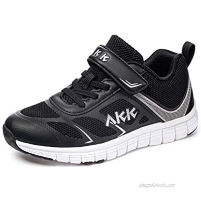Akk Boys Sneakers Walking Shoes - Kids Lightweight Breathable Strap Athletic Running Shoes with Hook and Loop Velcro for Tennis Sport Gym Outdoor (Little Kid/Big Kid)