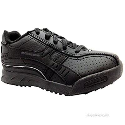 Skechers Ascoli Piceno Boy's Lace Up Walking Everyday Shoes Black